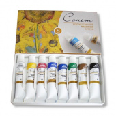 Набор художественных масляных красок Невская палитра "Сонет" 8 цветов в тубах по 10 мл, картонная коробка