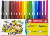 Фломастеры школьные Koh-I-Noor Selfies 18 цветов  блистер