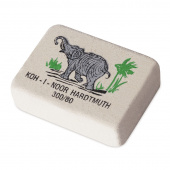 Ластик KOH-I-NOOR "ELEPHANT" 300/80, каучук, мягкий, прямоугольный 26х19х8 мм, белый