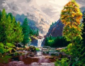 Картина по номерам 40х50 см "Осень в горах"