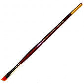 Кисть Невская палитра "DECOLA" синтетика, №1, скошенная, деревянная ручка "темная медь"