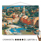 Картина по номерам на холсте 50х40 см "Курортный городок"