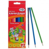Цветные карандаши Гамма "Мультики" 12 цветов, трехгранные