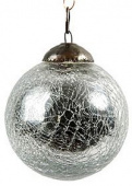 Стеклянный елочный шар Decoris 7,5 см, винтажный, серебрянный, состаренный