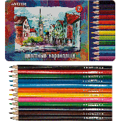 Цветные карандаши  deVENTE 12 цветов в металлической коробке