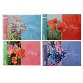 Альбом для рисования Hatber "Красота цветения", ассорти, А4, 32 листа, спираль, перфорация на отрыв, обложка-мелованный картон, блок-офсет 100 г/м2