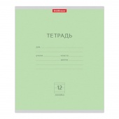 Тетрадь  ERICH KRAUSE "Классика" 12 листов, линия, зеленая обложка