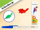 Ручка-самоучка шариковая Schreiber с тренажером-рыбка для письма 0,7 мм, синяя (для правшей)