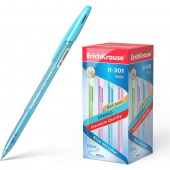 Ручка шариковая ErichKrause "R-301 Spring Stick" 0,7 мм, синяя, тонированный корпус, цвет корпуса-ассорти