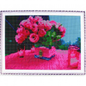 Алмазная живопись Darlens "Розовые розы" 40 х 30 см, на подрамнике, полная выкладка