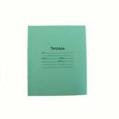 Тетрадь "Маяк" Зеленая обложка, 12 листов,  крупная клетка