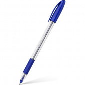 Ручка шариковая ErichKrause U-109 Classic Stick Ultra Glide Plus, синяя, 1.0мм, трехгранная, каучуковая вставка, прозрачный корпус