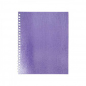 Тетрадь общая А5 HATBER "МETALLIC Фиолетовая", 96 листов, клетка, на гребне, обложка бумвинил, без полей