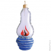 Стеклянное елочное украшение "Лампа Аладдина" 12 см, подвеска, в подарочной упаковке