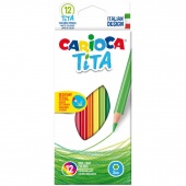 Цветные карандаши CARIOCA "Tita" 12 цветов, пластиковые