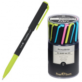 Ручка шариковая Bruno Visconti "PrimeWrite Basic. Nero" 1,0 мм, синяя, чернила на масляной основе, покрытие soft-touch