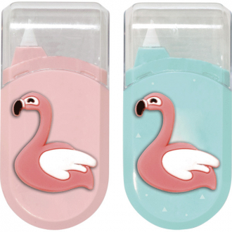 Корректирующая лента deVENTE "Flamingo" 5 мм х 6 м, корпус ассорти (2 цвета), в картонном блистере