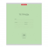 Тетрадь  ERICH KRAUSE "Классика" 24 листа, клетка, зеленая обложка