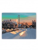 Картина по номерам 40х50 см "Зима в деревне"