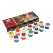 Набор художественных гуашевых красок Луч "De Luxe" 12 цветов в баночках по 20 мл, картонная коробка