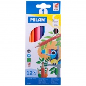 Цветные карандаши MILAN "211" 12 цветов, шестигранные