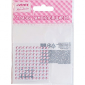 Стразы самоклеящиеся deVENTE "Dots" (круглые) 4мм, 100 шт., цвет нежно-розовый, в пластиковом пакете