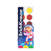 Акварель ErichKrause "Kids Space Animals", 12 цветов, УФ-защита яркости, медовая, без кисти, пластиковая упаковка, европодвес