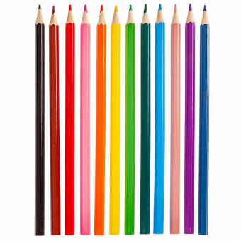 Цветные карандаши Hatber VK"Забавные истории" 12 цветов, шестигранные, деревянные, картонная коробка, европодвес