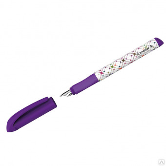 Ручка перьевая Schneider "Voice", цвет корпуса - фиолетовый, перо М, 1 баллончик в комплекте, чернила-синего цвета