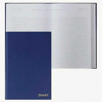 Ежедневник недатированный Attomex А5, 320 страниц, синий, бумвинил