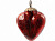 Стеклянная елочная игрушка Decoris "Изящное сердечко" 7,5 см, красный, подвеска