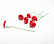 Новогоднее украшение Decoris "Грибочки Мухоморчики на проволоке" 2,5 см