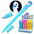 Ручка шариковая сувенирная BASIR "АКУЛА" + фонарик, 0,5мм, синяя, цветной корпус, ассорти