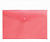 Папка-конверт на кнопке Бюрократ "Люкс" А5, 180 мкм, красная