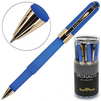 Ручка шариковая Bruno Visconti Monaco 0,5 мм, синяя, цвет корпуса - ярко-синий