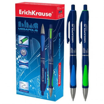 Ручка шариковая автоматическая ERICH KRAUSE "MEGAPOLIS Concept" 0,7 мм, синяя