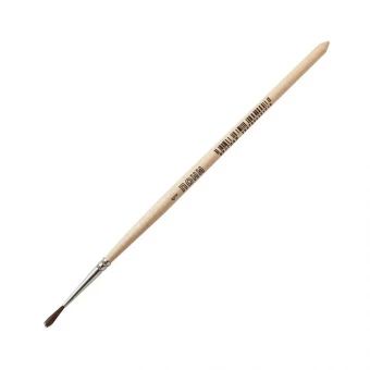 Кисть "Артекс-М" пони, №1, круглая, деревянная ручка