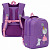 Рюкзак школьный Grizzly 26х39х17 см, лиловый, 2 отделения