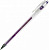 Ручка гелевая Crown "Hi-Jell" 0,5 мм, фиолетовая, рифленый грип, металлический наконечник