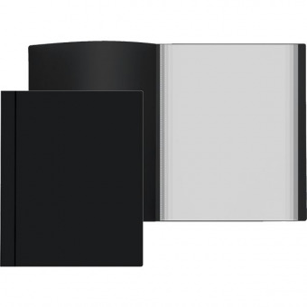 Папка с 40 файлами "Attomex" А4, непрозрачная черная, 500/30мкм