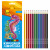 Цветные карандаши акварельные "Лео. Ярко" 12 цветов, шестигранные, деревянные, картонная коробка, европодвес