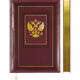 Ежедневник недатированный deVENTE "Symbol" А5, 320 страниц, бордовый, золотой срез, искусственная кожа