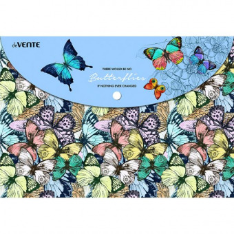 Папка-конверт на кнопке deVENTE "Butterflies" А5, 150 мкм