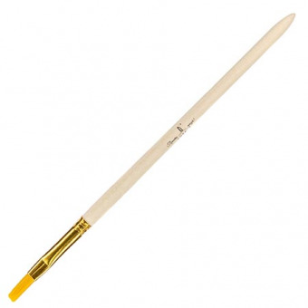 Кисть "Luxart" Brush синтетика №6, плоская, деревянная ручка