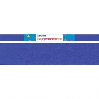 Цветная бумага гофрированная 50 х 250 см синяя