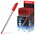 Ручка шариковая ErichKrause U-108 Classic Stick Ultra Glide, красная, 1,0 мм, трехгранная, прозрачный корпус