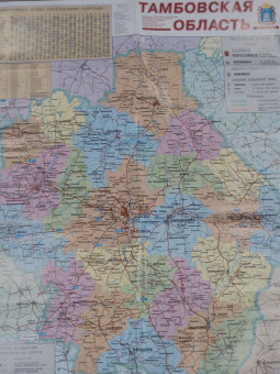 Карта Тамбовская область с районами