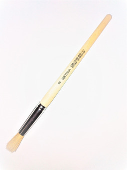 Кисть "Артекс-М" щетина, №9, круглая, деревянная ручка