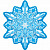 Вырубная фигурка "Снежинка" двухсторонняя (М-15251)