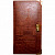 Еженедельник недатированный Канцбург А7+ (80х150мм) натуральная кожа, коричневый, с кнопкой 
